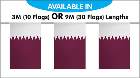 Qatar String Bunting Flag