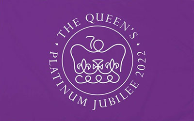 Queen's Platinum Purple Jubilee Flag 150 x 90cm