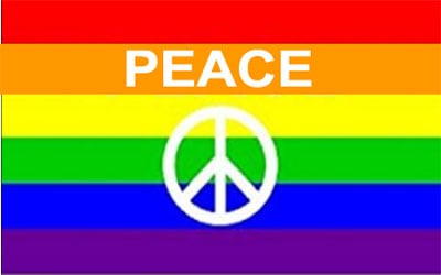Peace Rainbow Flag 150 x 90cms