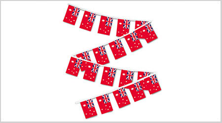 Australian Red Ensign Bunting String Flags - 30 Flags 9M