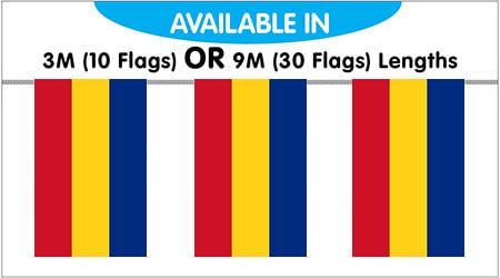 Romania String Bunting Flag