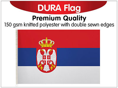 Serbia Knitted Poly Dura Flag