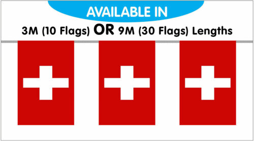 Switzerland String Bunting Flags