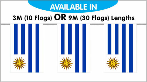 Uruguay String Bunting Flags