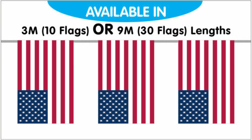USA String Bunting Flags