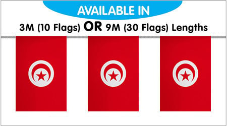 Tunisia String Bunting Flag