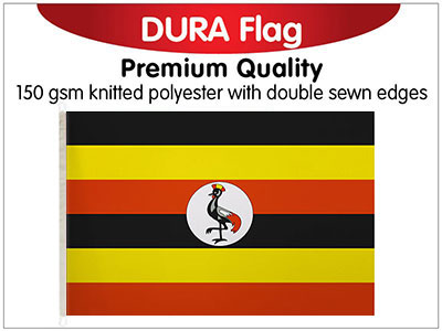 Uganda Knitted Poly Dura Flag