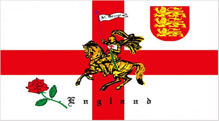 English Rose Lion Flag