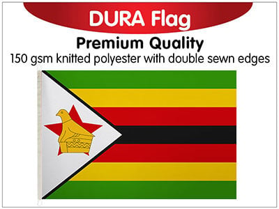 Zimbabwe Knitted Poly Dura Flag