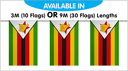 Zimbabwe String Bunting Flags